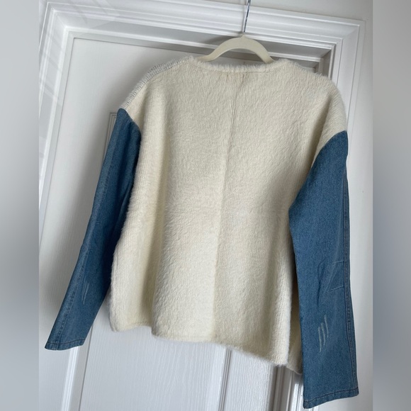 POL Sweater with Denim Sleeves - Picture 3 of 6
